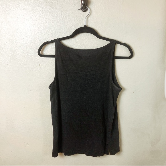 Madewell Modern Linen Tank In Black - Picture 7 of 11